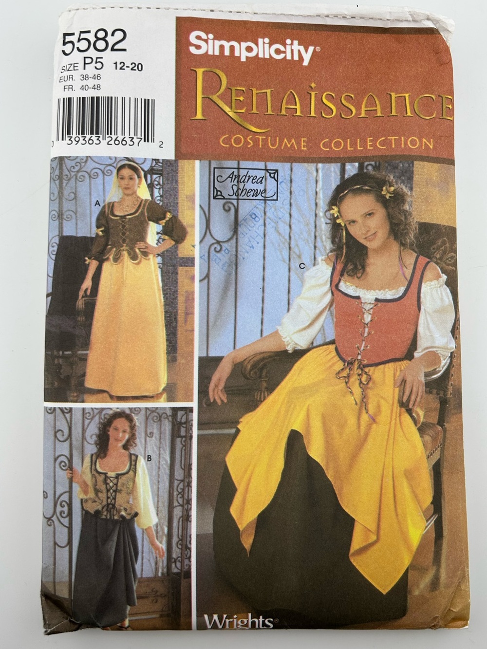 🪡 Simplicity Renaissance Maiden Costumes Sewing Pattern 5582 - Picture 2 of 5